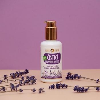 Bio Levandulový čisticí gel s mandlí, heřmánkem a vitamínem E